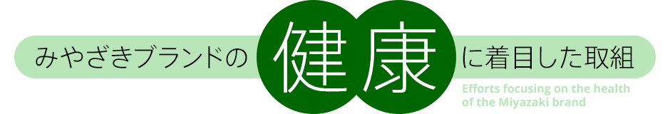 みやざきブランドの「健康」に着目した取組